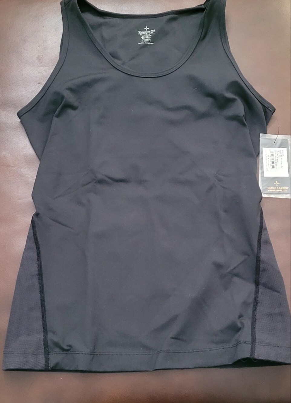 Tommie Copper Black Support Tank with Branded Tag